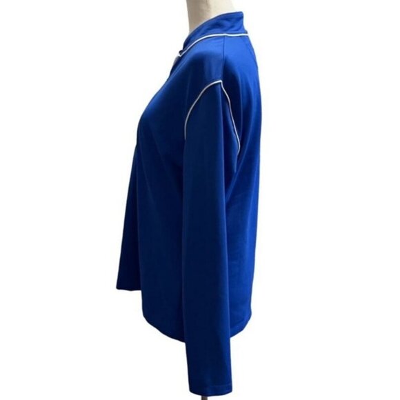 Cutter & Buck Womens Blue L 1/4 Zip Pullover Moisture-Wicking Long Sleeve Top - Picture 5 of 9